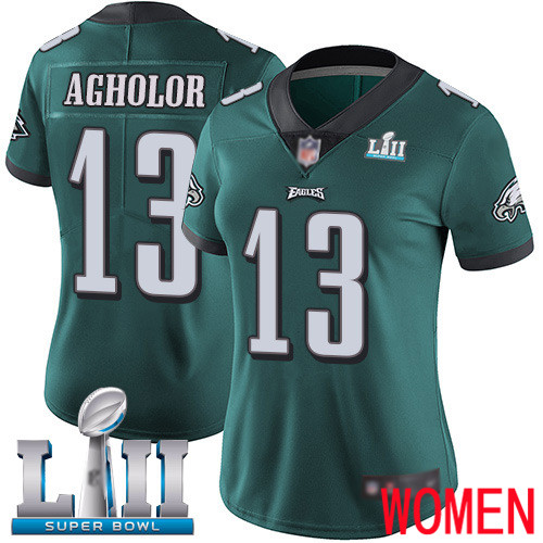 Women Philadelphia Eagles #13 Nelson Agholor Midnight Green Team Color Vapor Untouchable NFL Jersey->nfl t-shirts->Sports Accessory